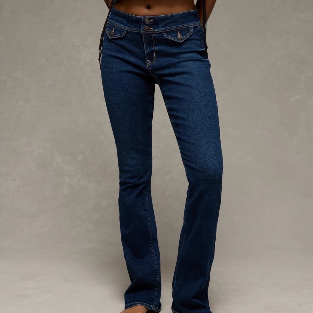 American Eagle Outfitters Next Level Low Rise Kick Bootcut Jeans - Picture 2 of 10